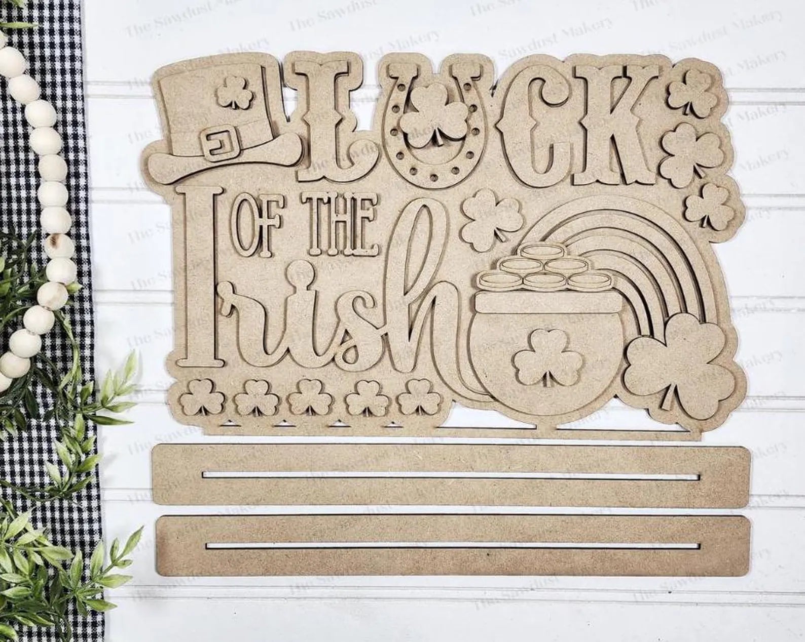 Luck of the Irish Shelf Sitter- DIY Blank