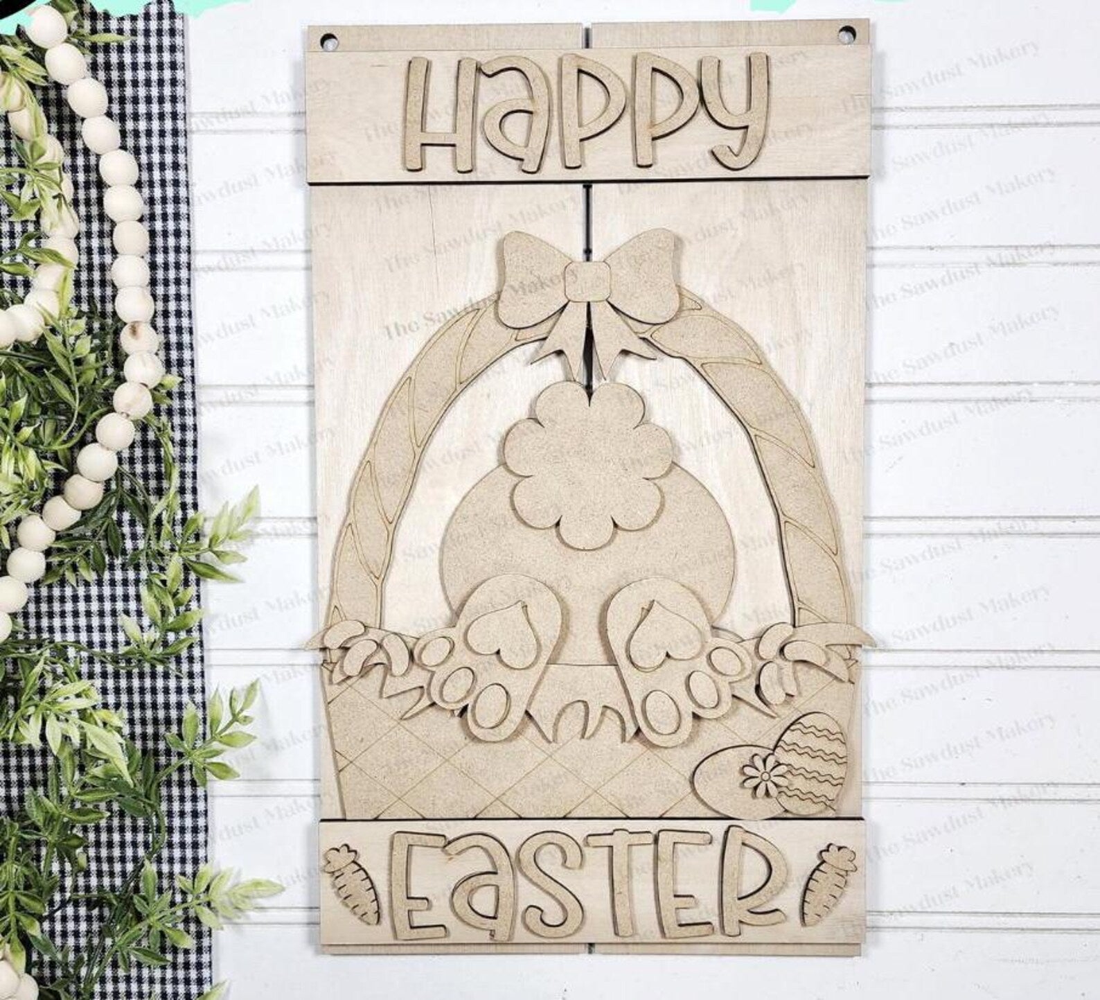 Happy Easter Bunny Butt Pallet Hanger