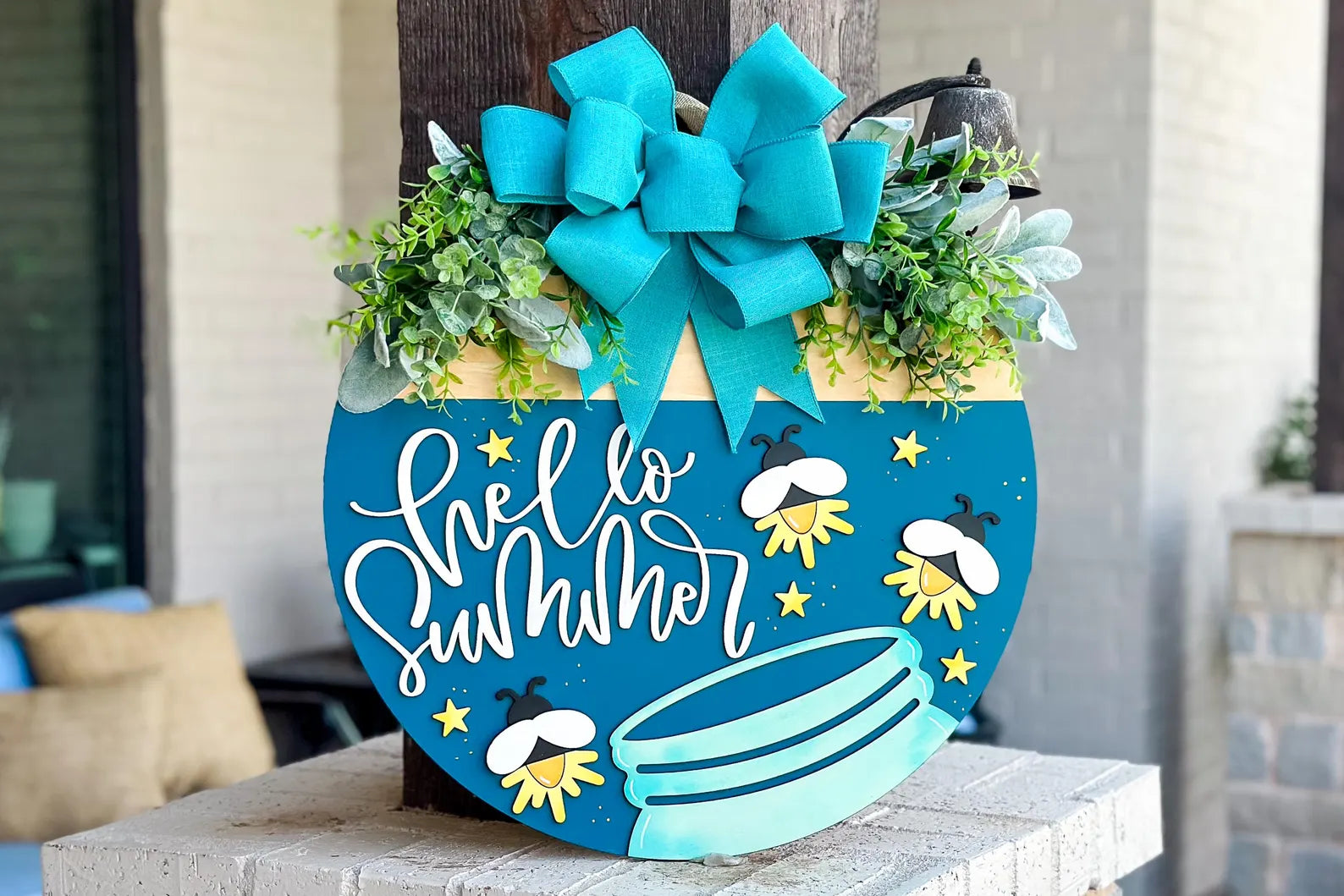 Hello Summer Firefly Round- DIY Blank