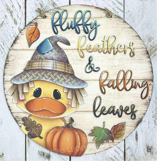 Fluffy Feathers & Falling Leaves Round