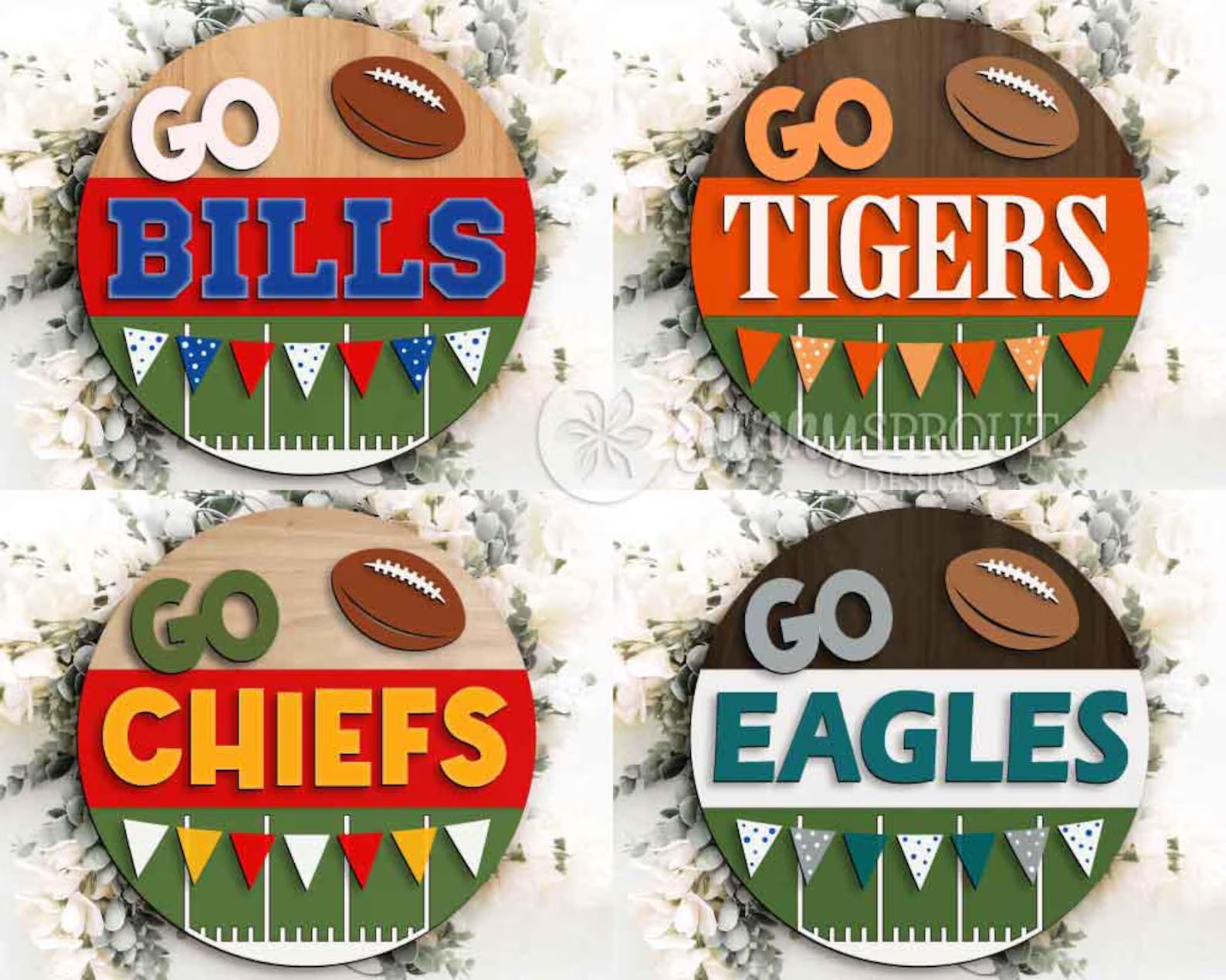 Football Team Round (CUSTOM TEAM NAME)