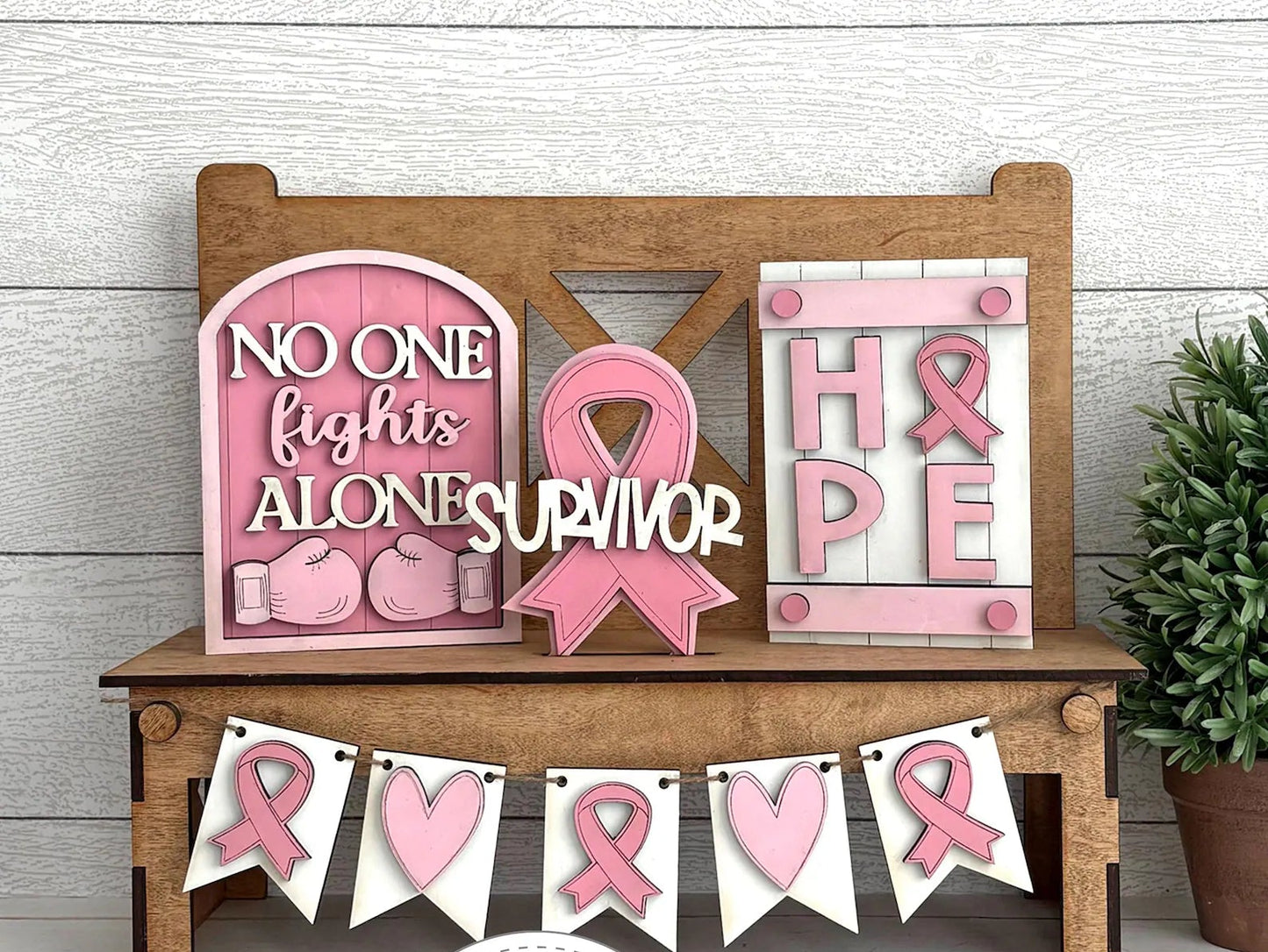 Breast Cancer Awareness Decor Set