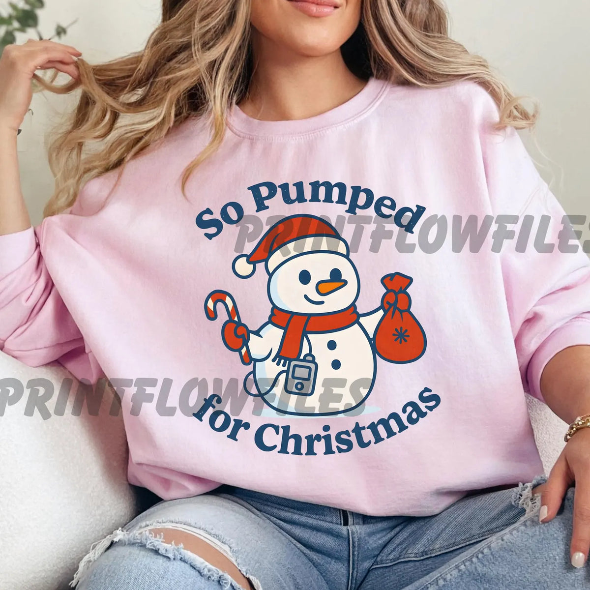 So Pumped For Christmas Snowman Insulin Pump
