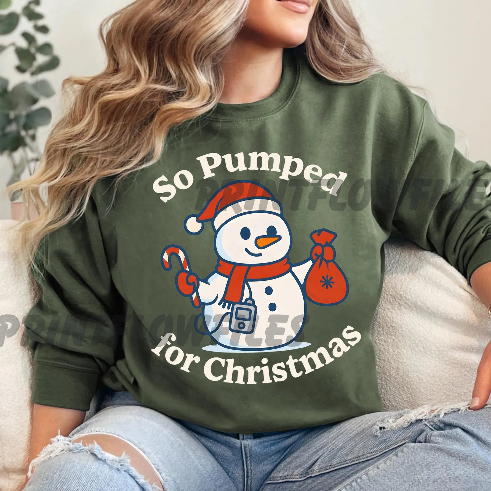 So Pumped For Christmas Snowman Insulin Pump