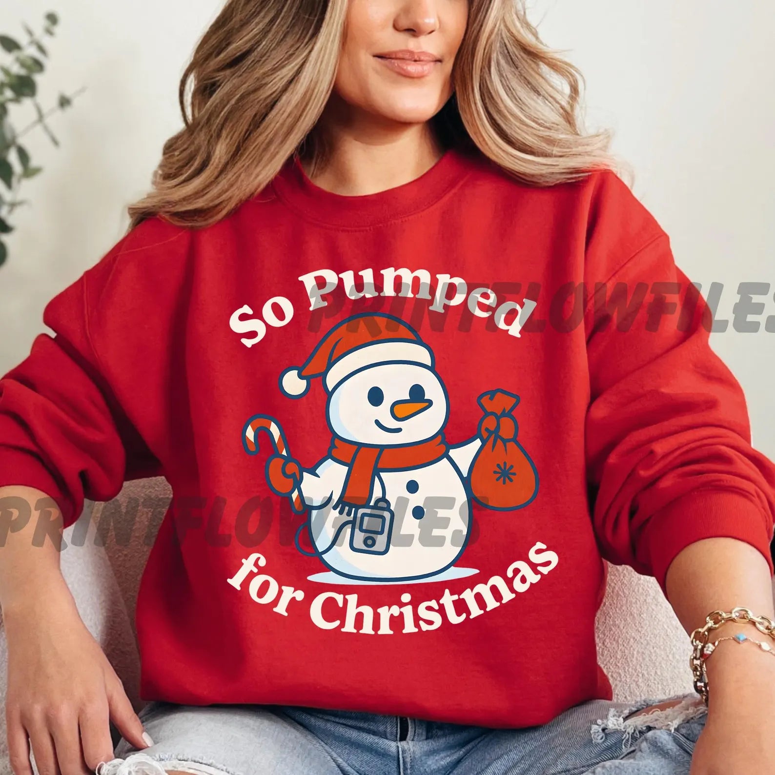 So Pumped For Christmas Snowman Insulin Pump