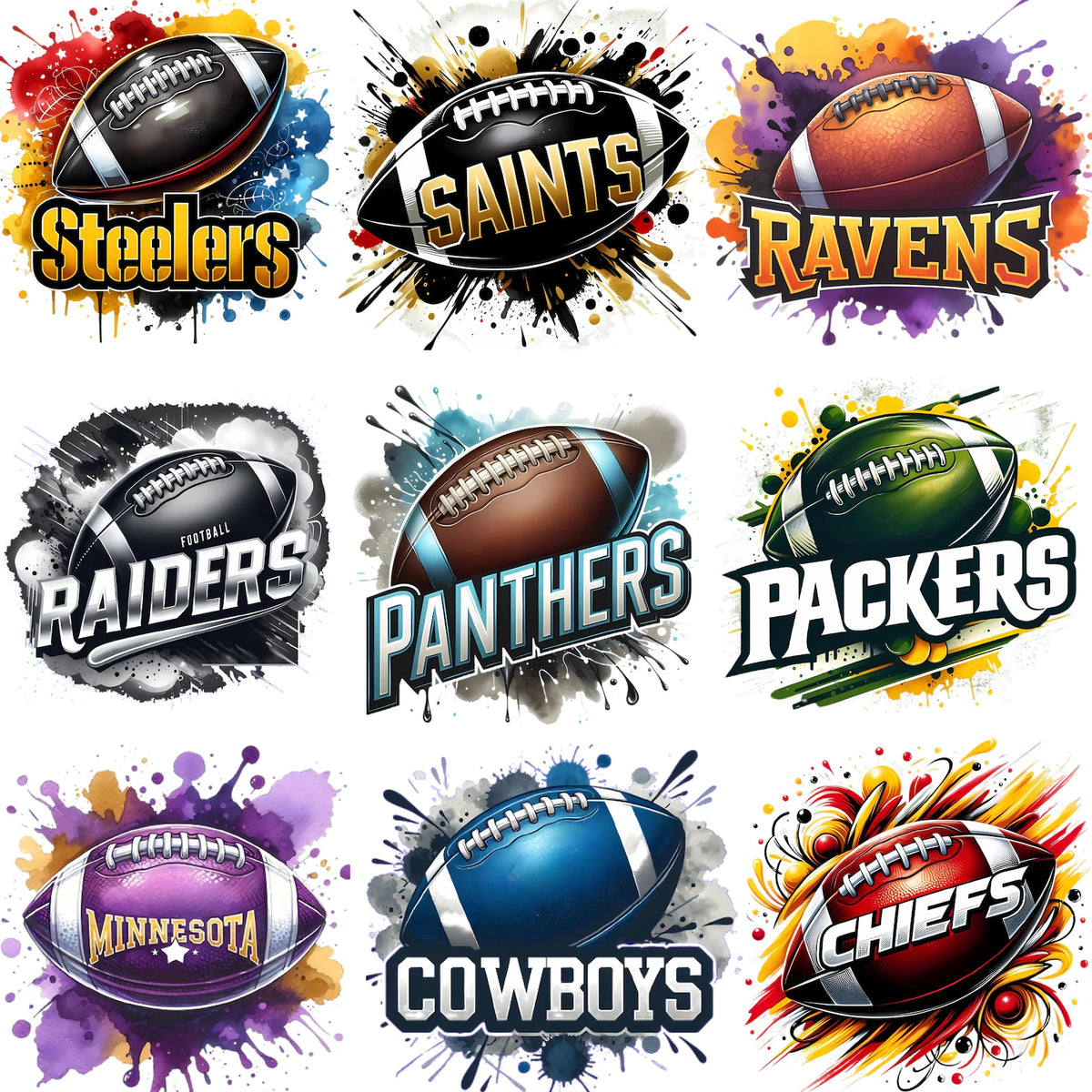 Football 3D Logos 32 Teams!