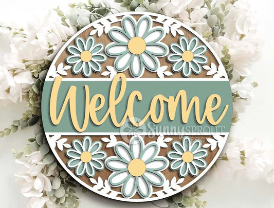 Welcome Daisy Round- Paint Party Kit