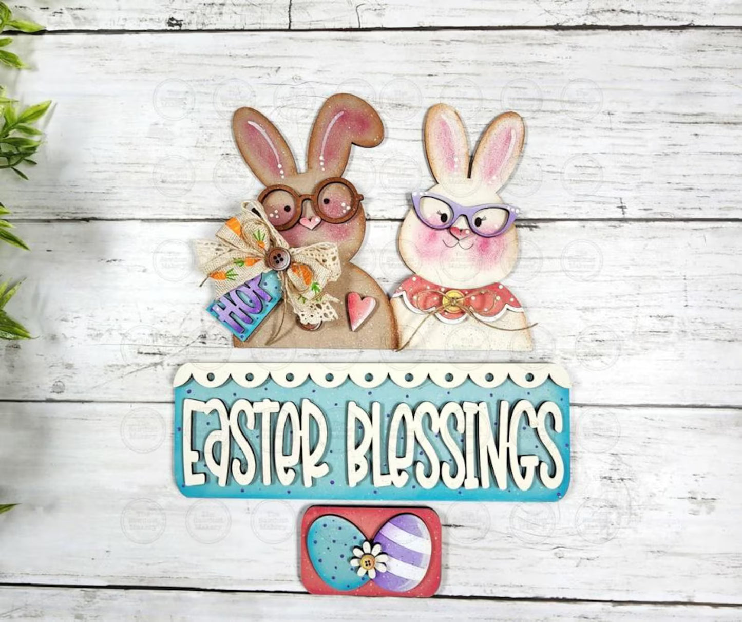 Interchangeable Truck & Easter Blessings Bunny Couple Inserts- DIY Blank