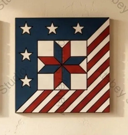 Stars & Stripes Quilt Square- Paint Party Kit
