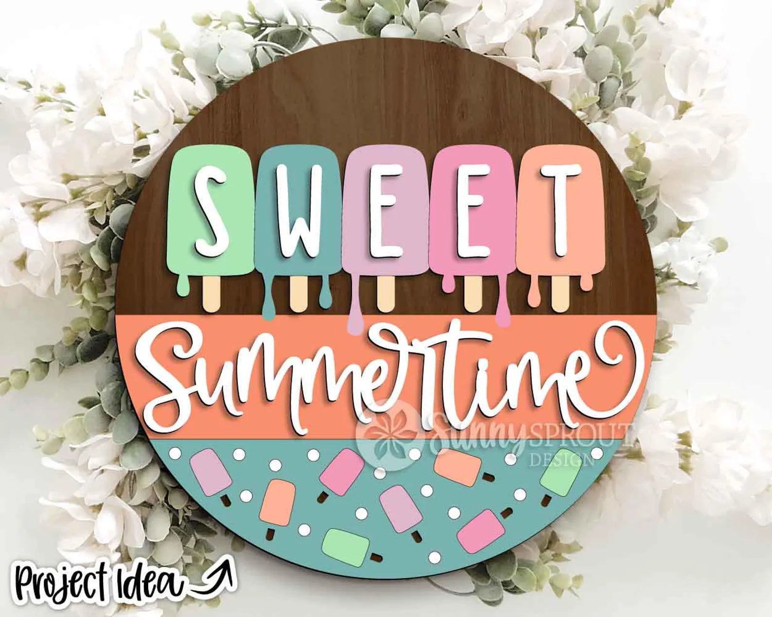 Sweet Summertime Popsicles Round