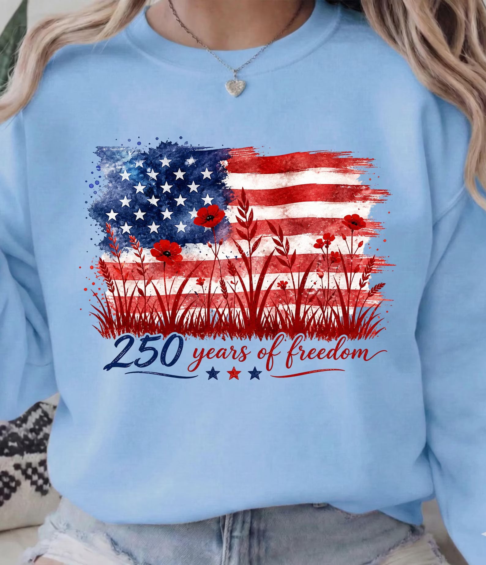 Flag & Flowers 250th Anniversary Shirt