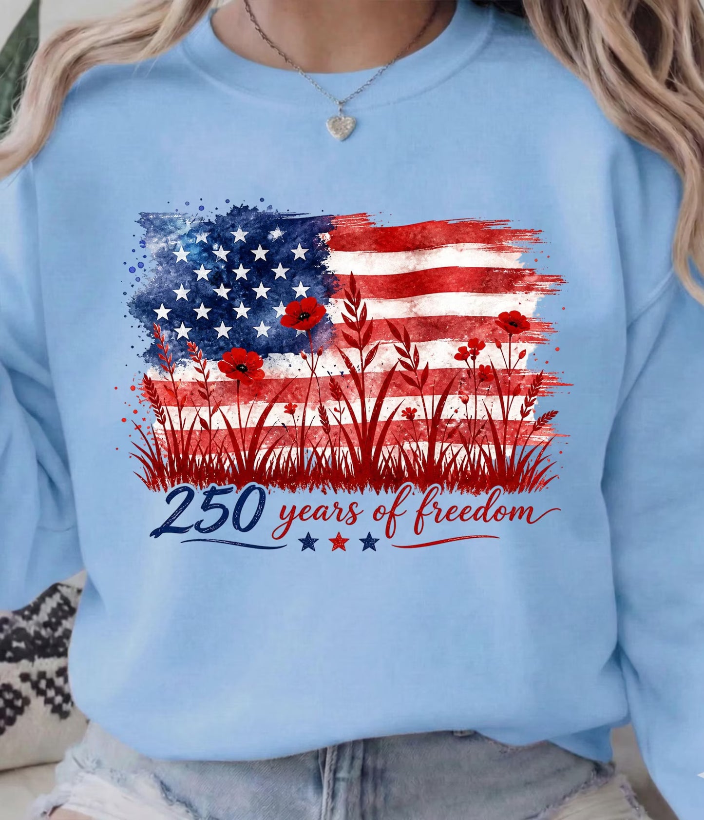 Flag & Flowers 250th Anniversary Shirt