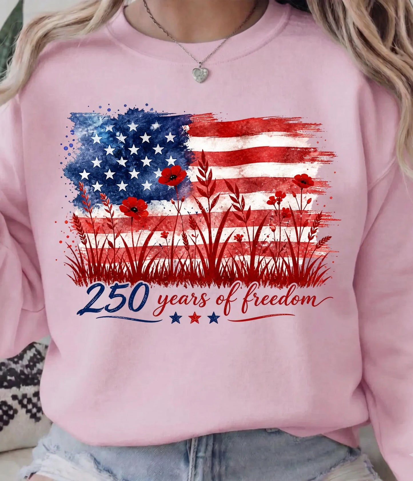 Flag & Flowers 250th Anniversary Shirt