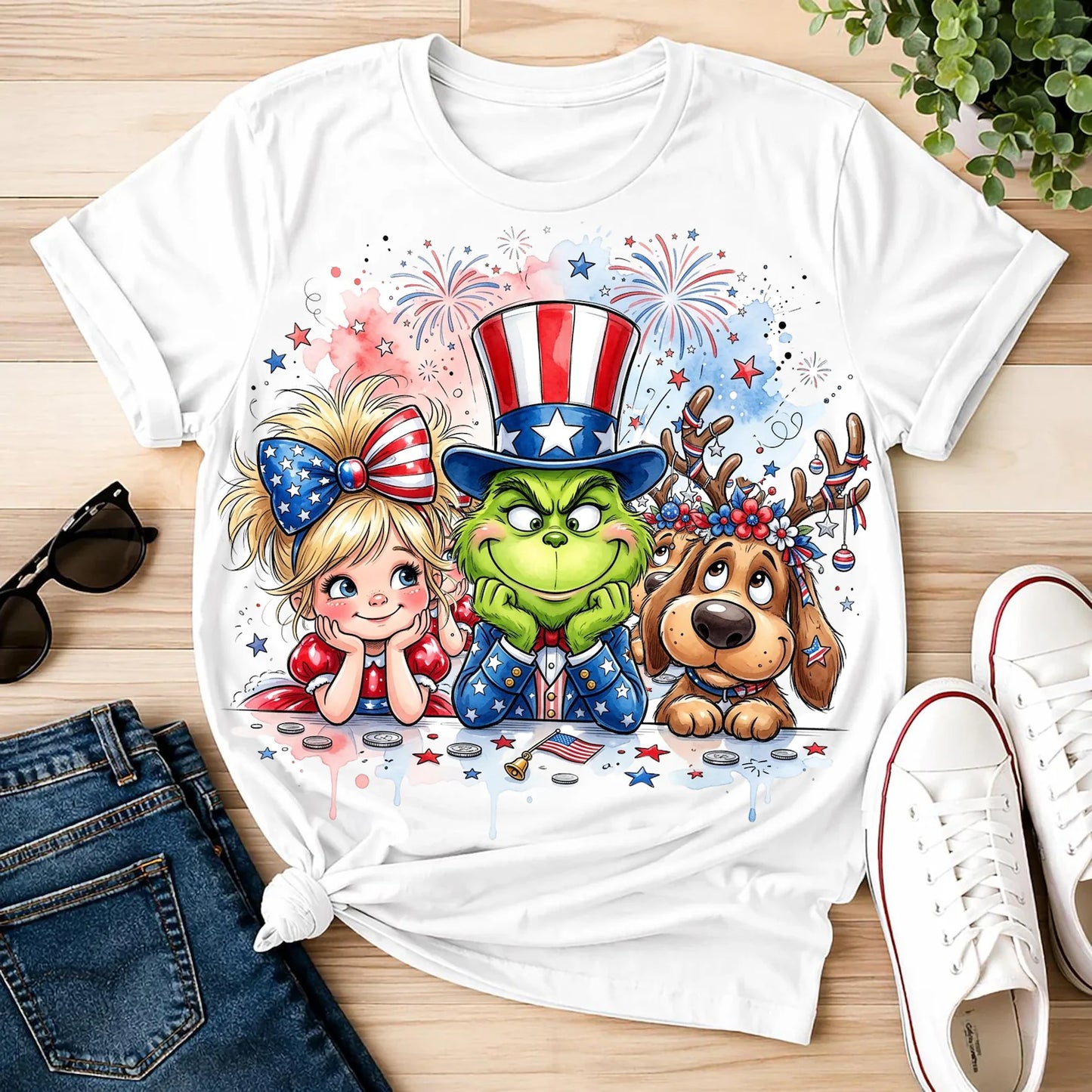 Grinch & Friends 4th of July Shirt