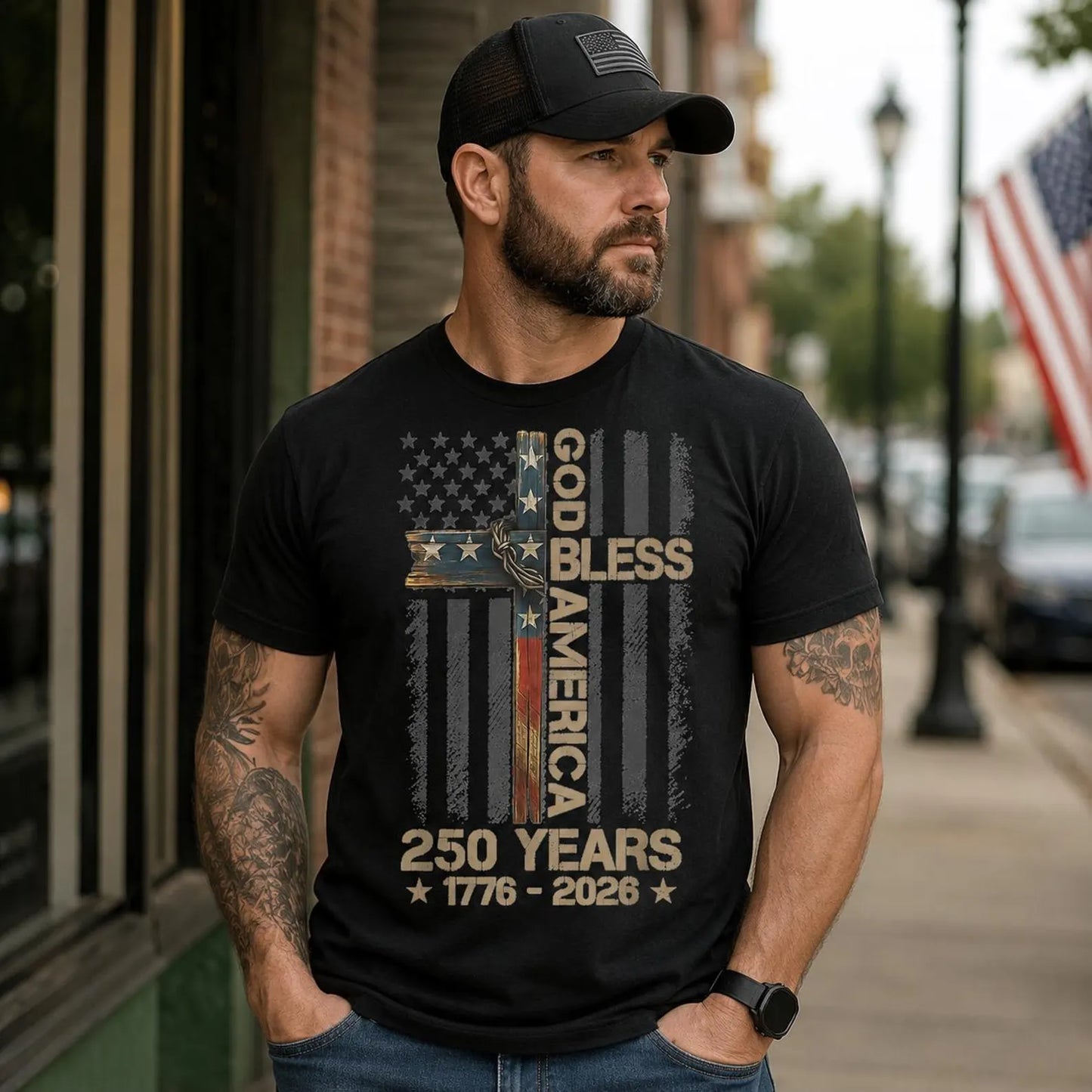 God Bless America Flag Shirt
