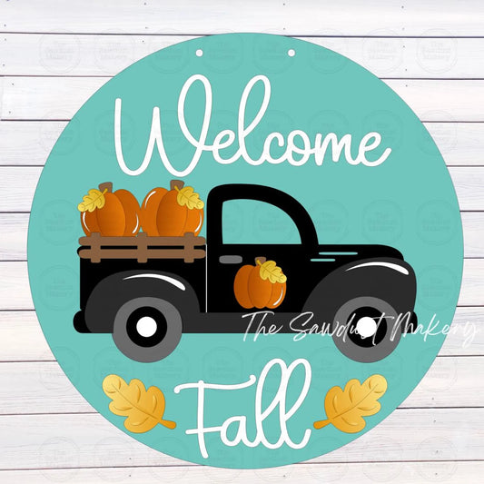 Welcome Fall Vintage Truck Season Round