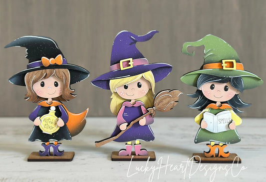 Cute Witch Girls Decor Set-Paint Party Kit