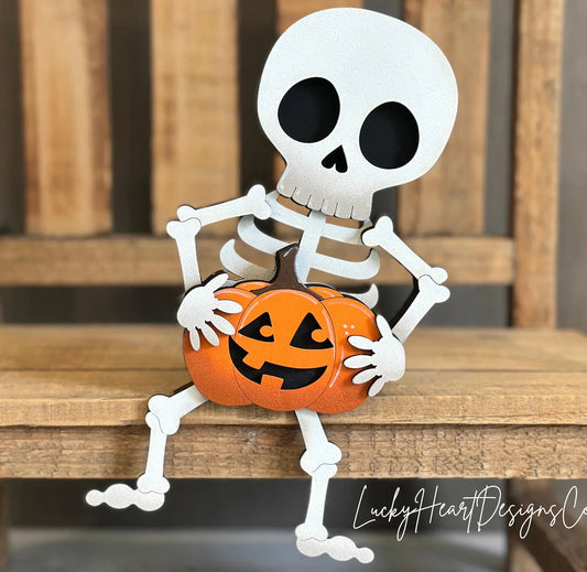Silly Skeleton Shelf Hanger