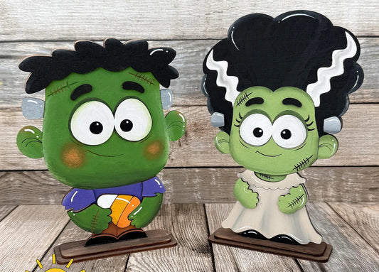 Cute Frankie & Bride Shelf Sitter- Paint Party
