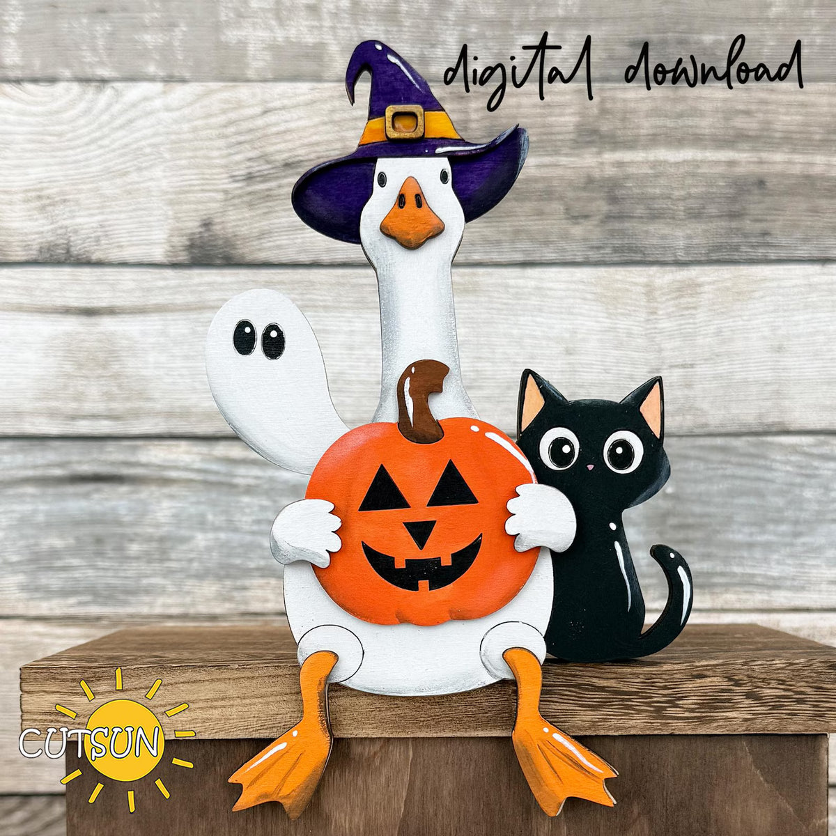 Halloween Goose Shelf Sitter