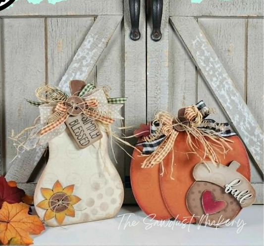Pumpkin & Gourd Shelf Sitter Set