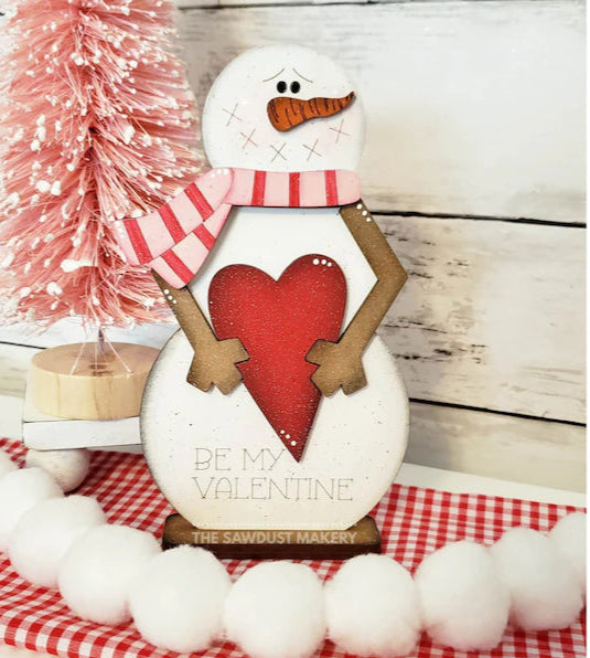 Valentine Snowman- DIY Blank