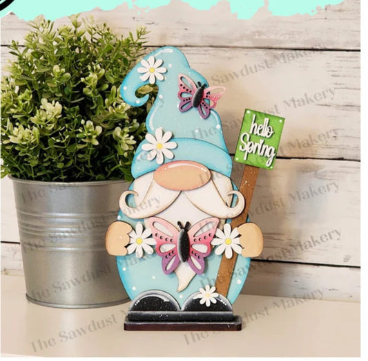 Spring Butterfly Gnome - Paint Party Kit