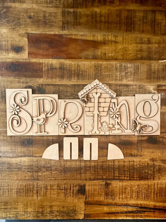 Spring Word Block- DIY Blank