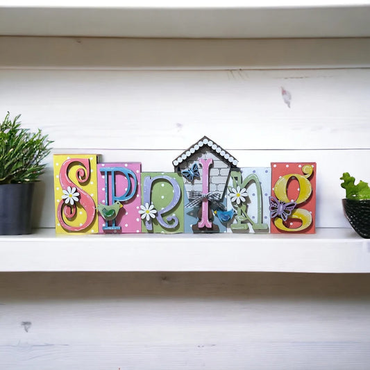 Spring Word Block- Paint Party Kit