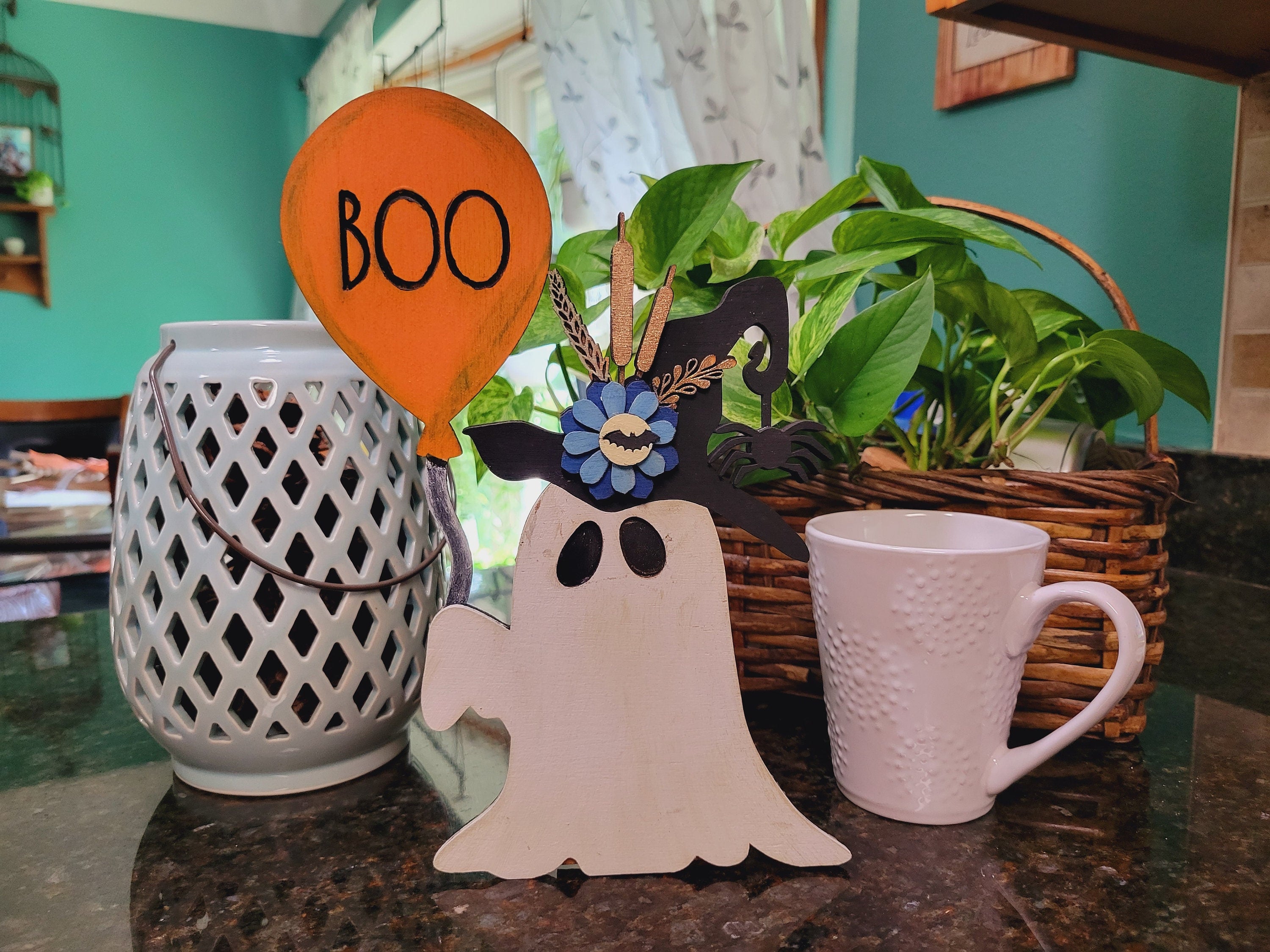 Boo Balloon Ghost Shelf Sitter