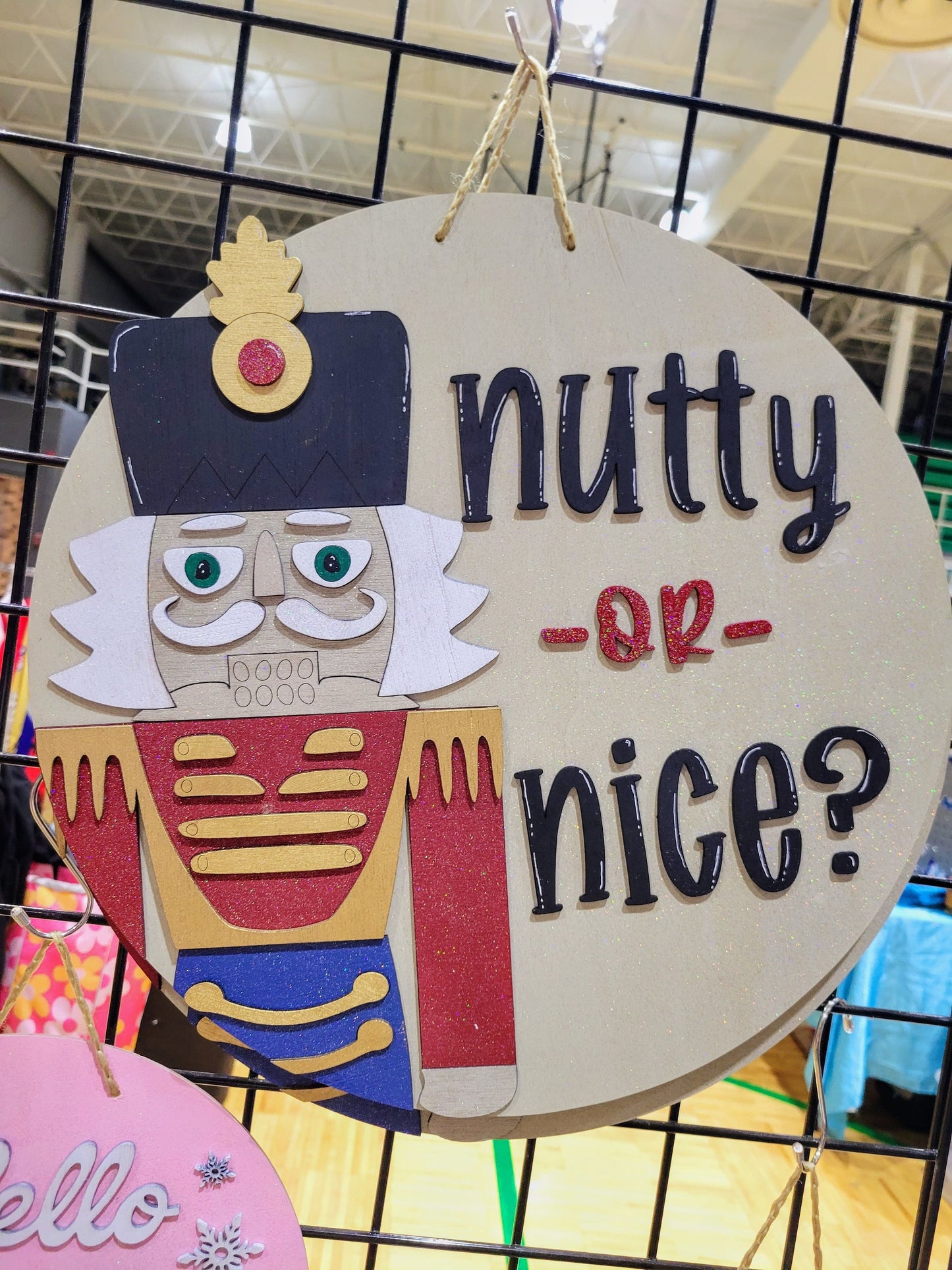 Nutty or Nice Door Hanger