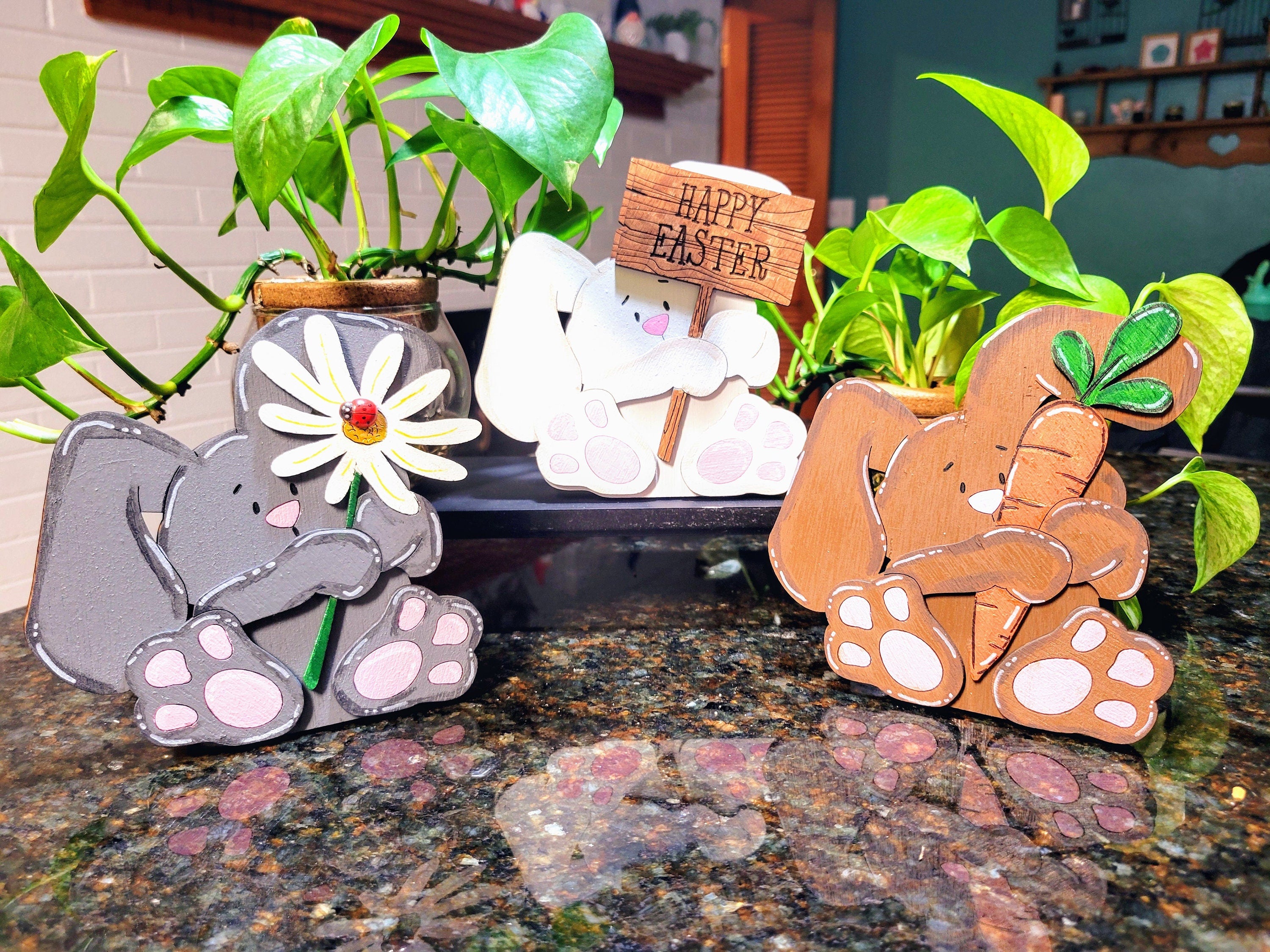 Bunny Hugs Spring Shelf Sitter