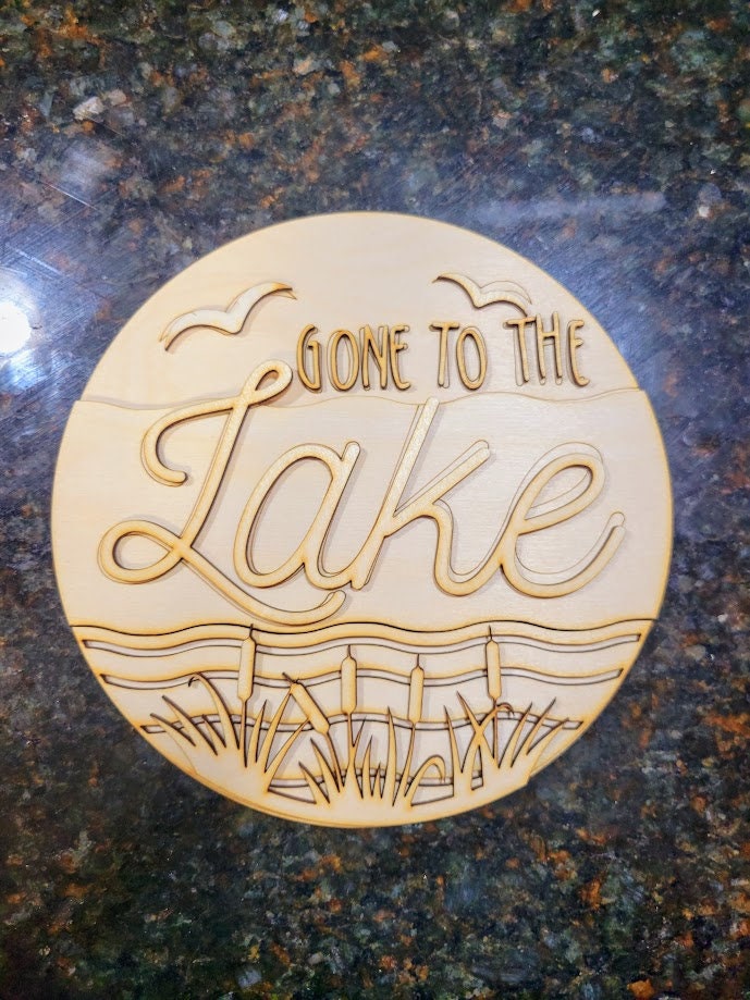 Gone To The Lake Round- DIY Blank