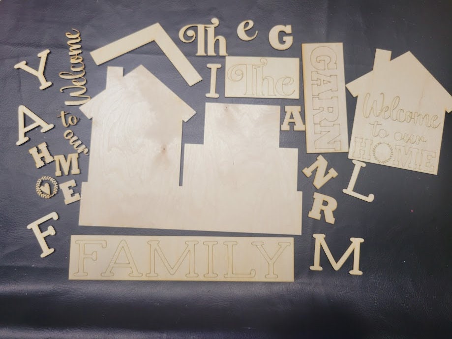 Welcome to Our Home "Custom" Family Shelf Sitter- DIY Wood Blank