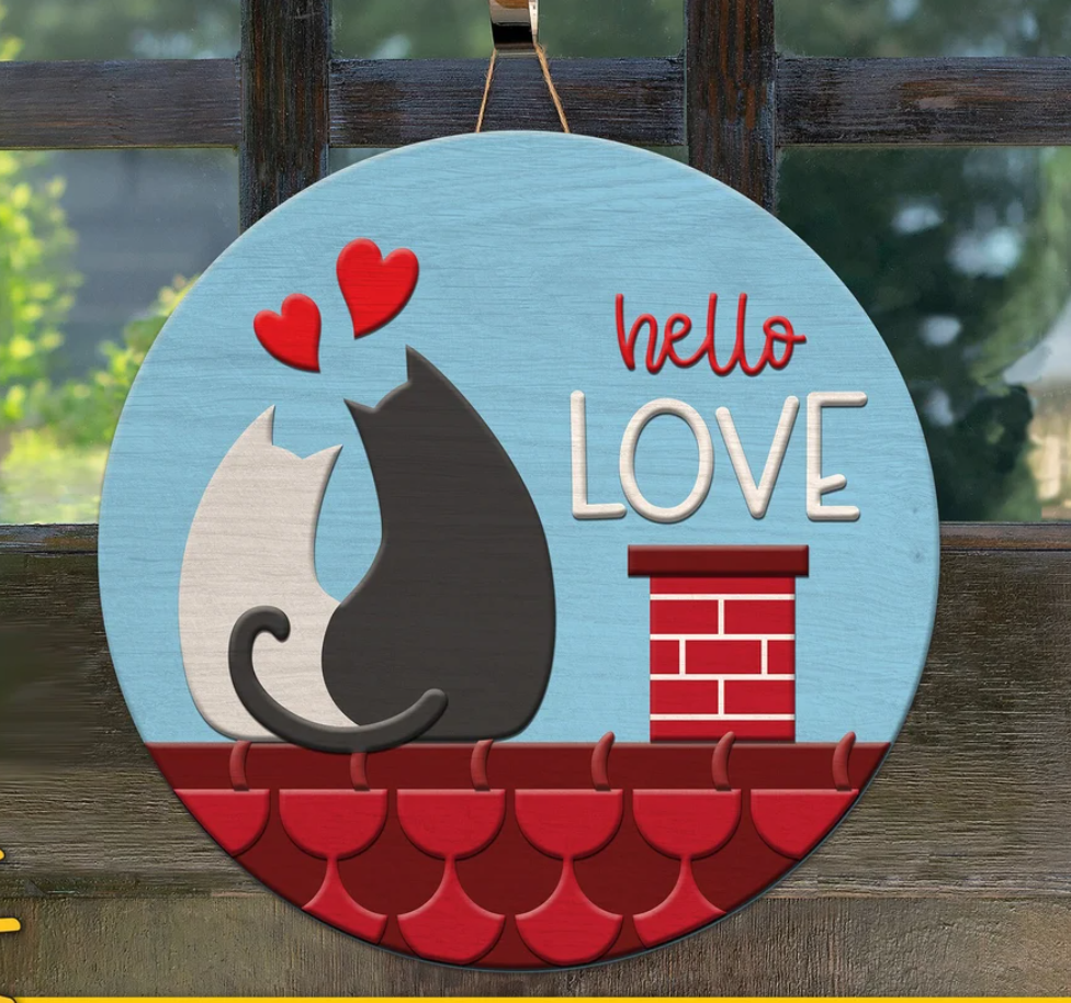 Hello Love Cats Round- Paint Party