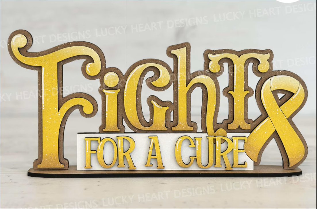 Fight for a Cure Shelf Sitter- Paint Party