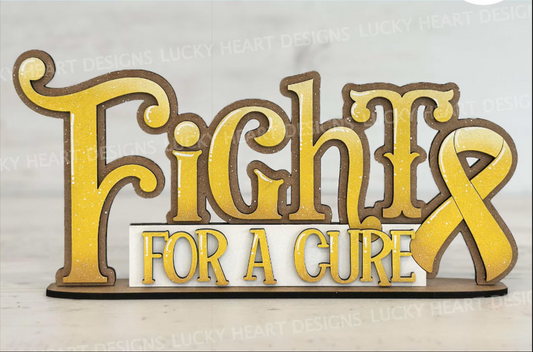 Fight for a Cure Shelf Sitter- Paint Party