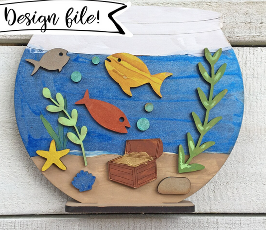 Fish Bowl Shelf Sitter- Paint Party Kit