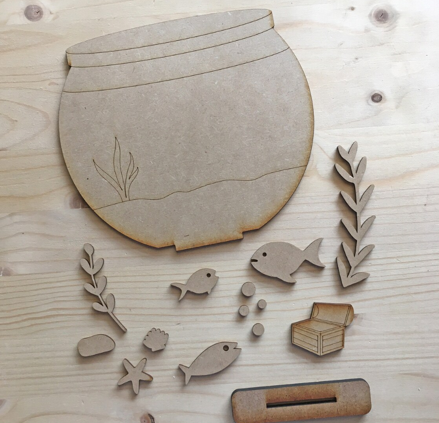 Fish Bowl Shelf Sitter- Paint Party Kit