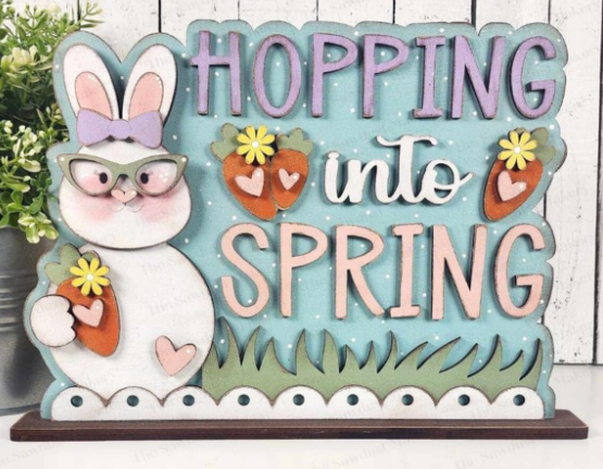 Hopping Into Spring Shelf Sitter