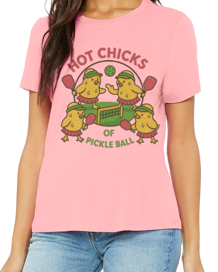 Hot Chicks Team Logo Womens Cut Short Sleeve T (Color)