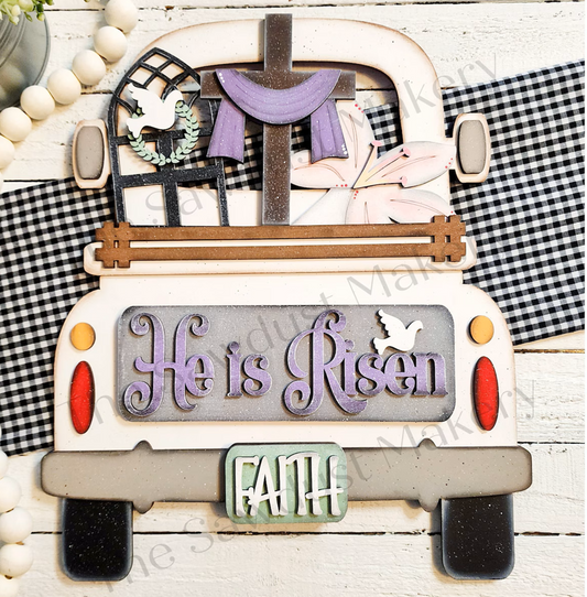Interchangeable Truck & He is Risen Inserts- DIY Blank