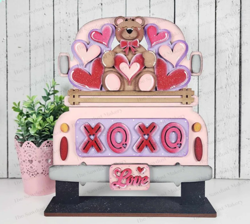 Interchangeable Truck & XOXO Valentine Inserts- DIY Blank