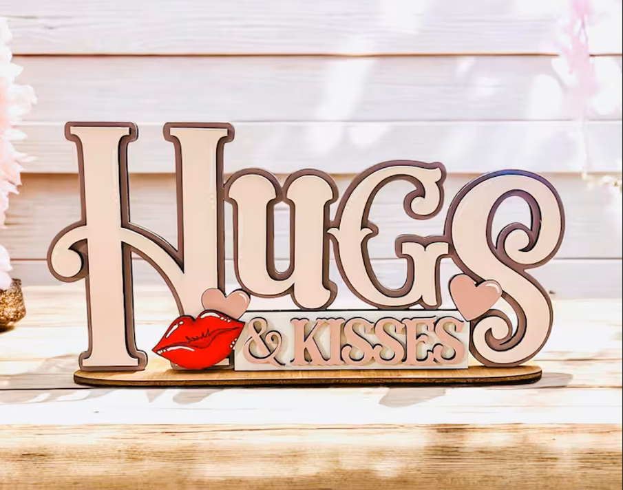 Hugs & Kisses Shelf Sitter- Paint Party