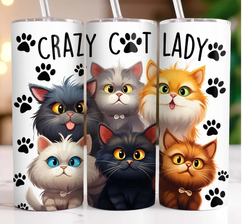 Crazy Cat Lady Tumbler