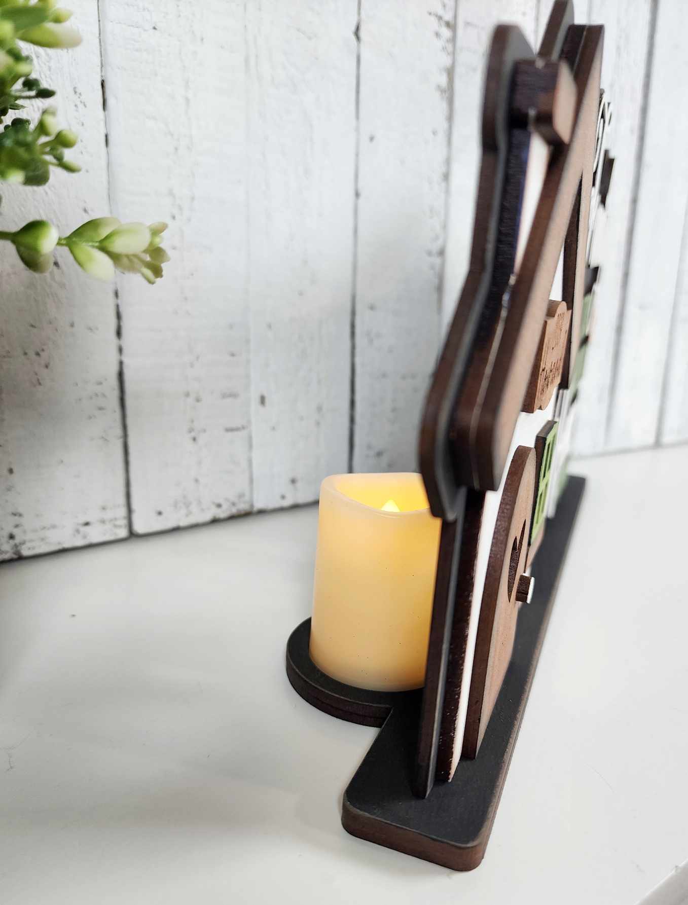 Family HomevTea Light (included) Shelf Sitter- Paint Party