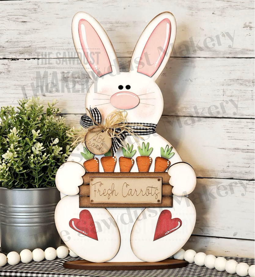 Fresh Carrots Bunny Shelf Sitter- DIY Blank